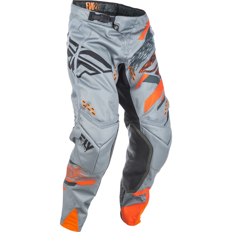 Pantaloni motocross FLY Racing EVO 2018 - USA gri-portocaliu-negru