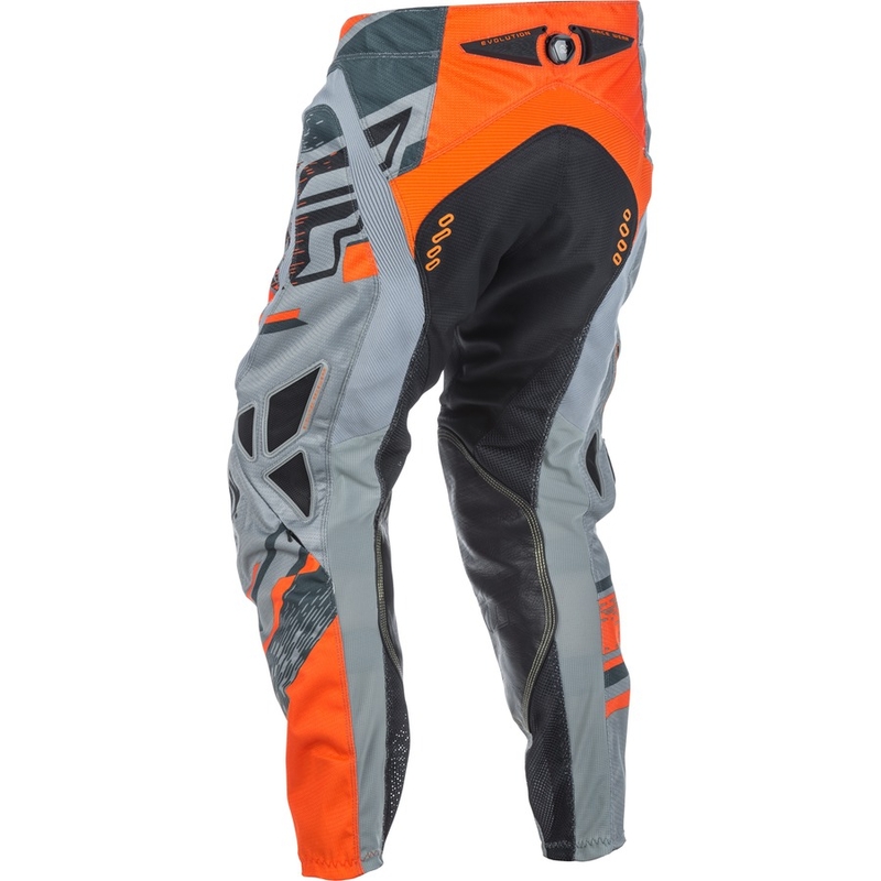 Pantaloni motocross FLY Racing EVO 2018 - USA gri-portocaliu-negru