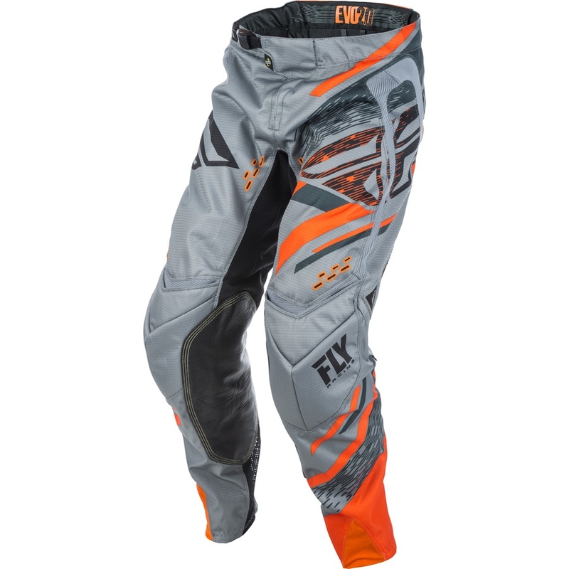 Pantaloni motocross FLY Racing EVO 2018 - USA gri-portocaliu-negru