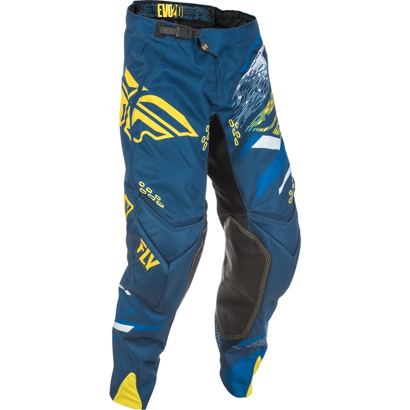 Pantaloni motocross FLY Racing EVO 2018 - USA albastru-galben-albastru