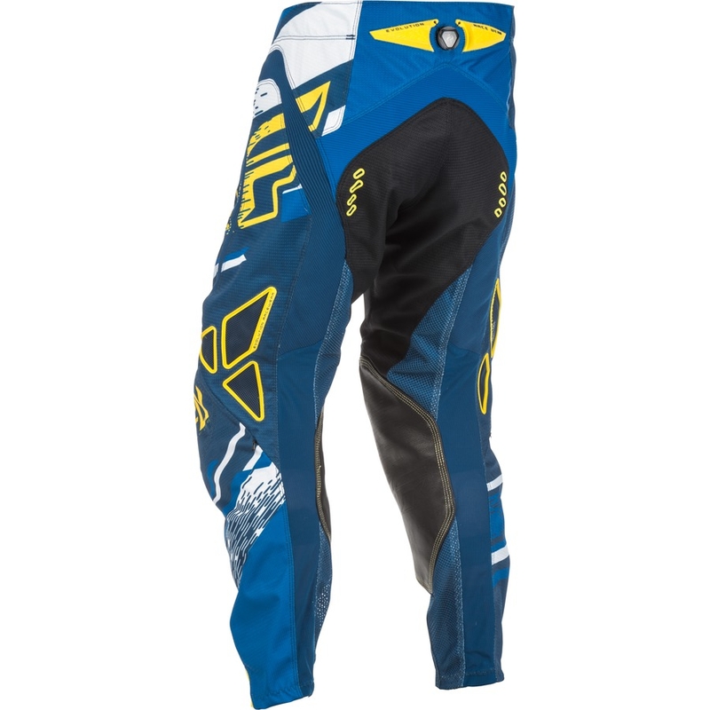 Pantaloni motocross FLY Racing EVO 2018 - USA albastru-galben-albastru