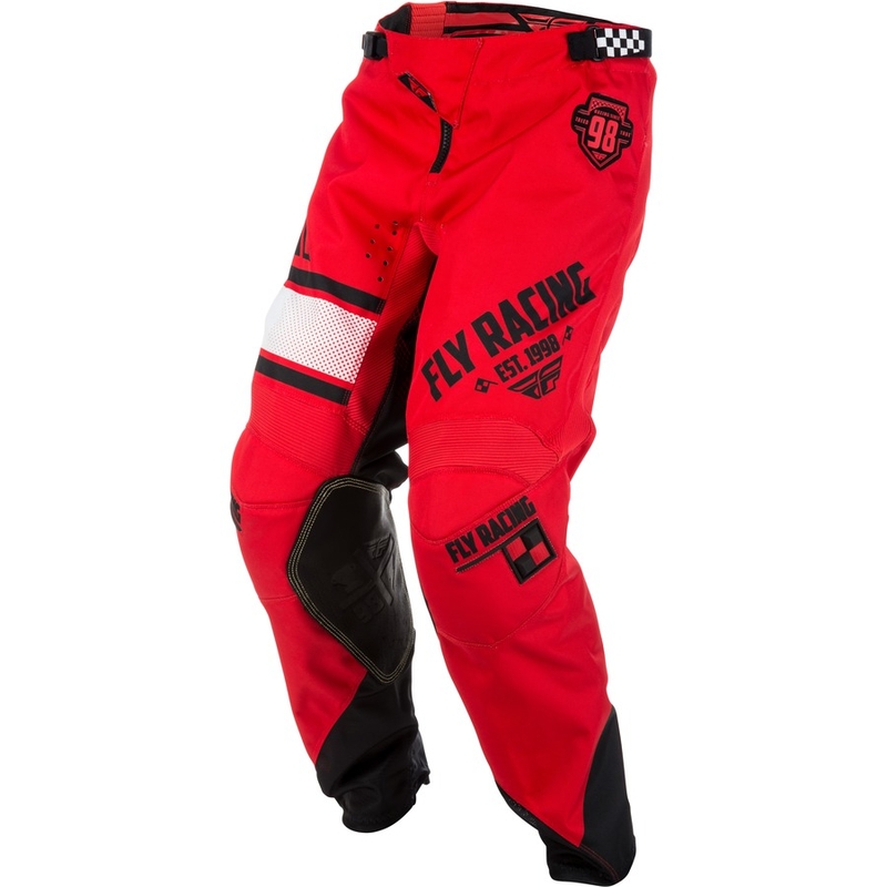 Pantaloni motocross FLY Racing Kinetic ERA 2018 - SUA roșu și negru
