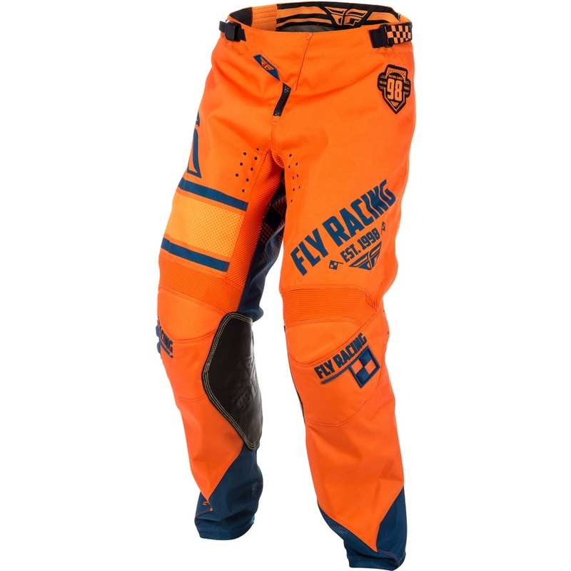 Pantaloni de motocross FLY Racing Kinetic ERA 2018 - USA portocaliu-albastru