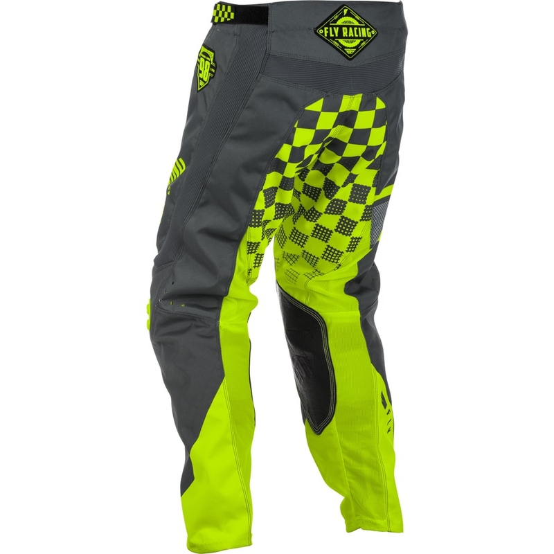 Pantaloni motocross FLY Racing Kinetic ERA 2018 - SUA gri-fluo galben lichidare