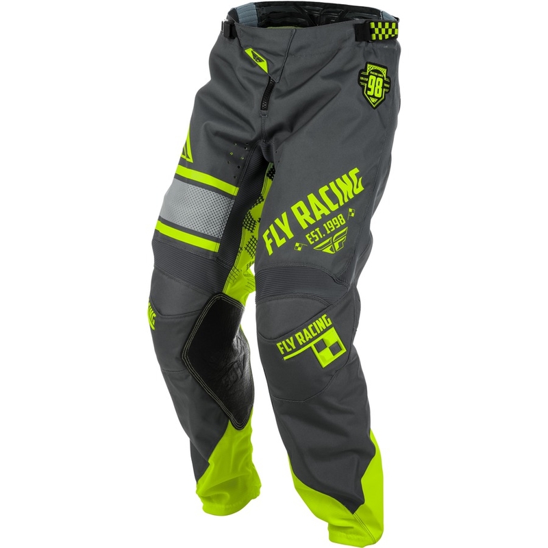 Pantaloni motocross FLY Racing Kinetic ERA 2018 - SUA gri-fluo galben lichidare