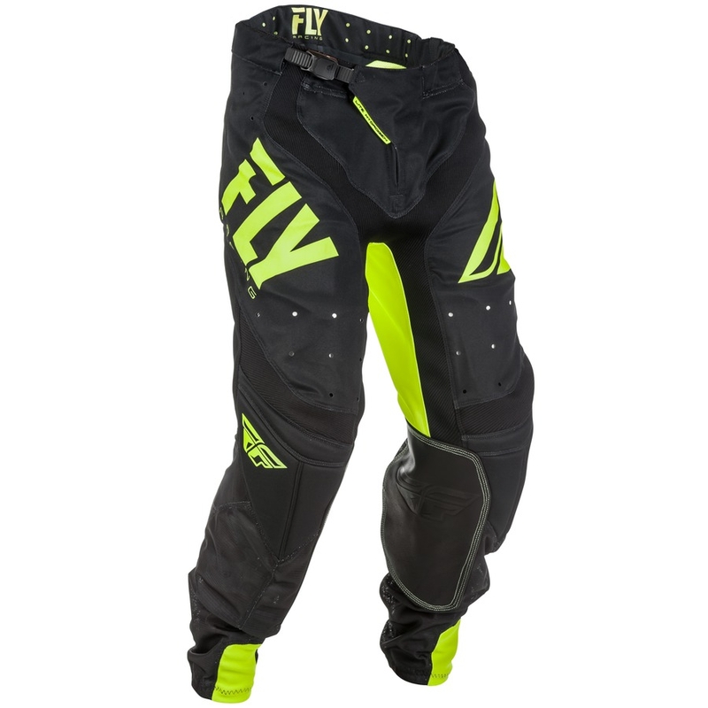 Pantaloni motocross FLY Racing LITE 2018 - USA negru-galben-fluo