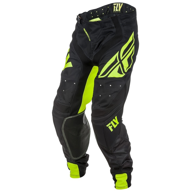 Pantaloni motocross FLY Racing LITE 2018 - USA negru-galben-fluo