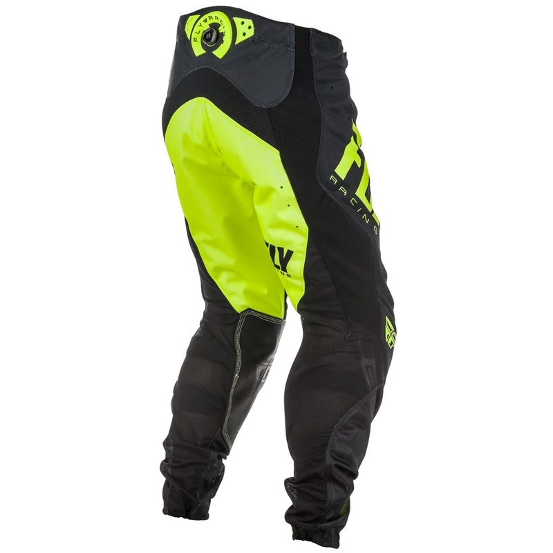 Pantaloni motocross FLY Racing LITE 2018 - USA negru-galben-fluo