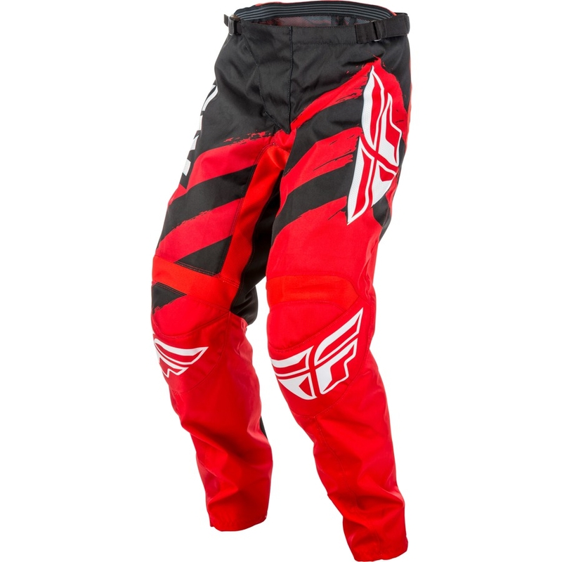 Pantaloni de motocross FLY Racing F-16 2018 - Statele Unite ale Americii roșu și negru lichidare
