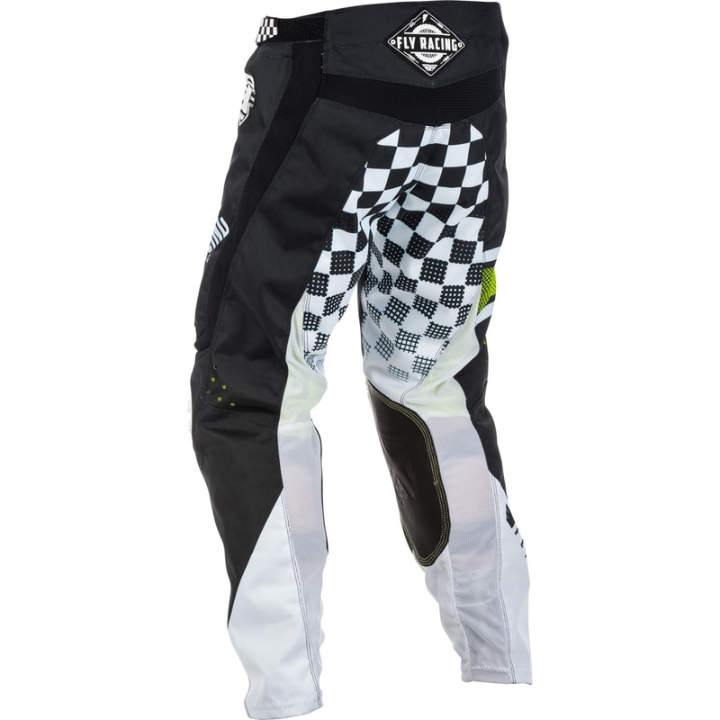 Pantaloni de motocross FLY Racing Kinetic ERA 2018 - SUA alb-negru și alb lichidare