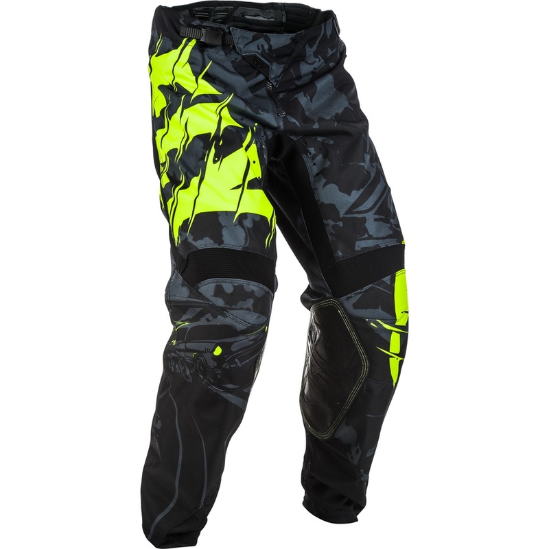 Pantaloni motocross FLY Racing Kinetic OUTLAW 2018 - SUA negru-fluo galben