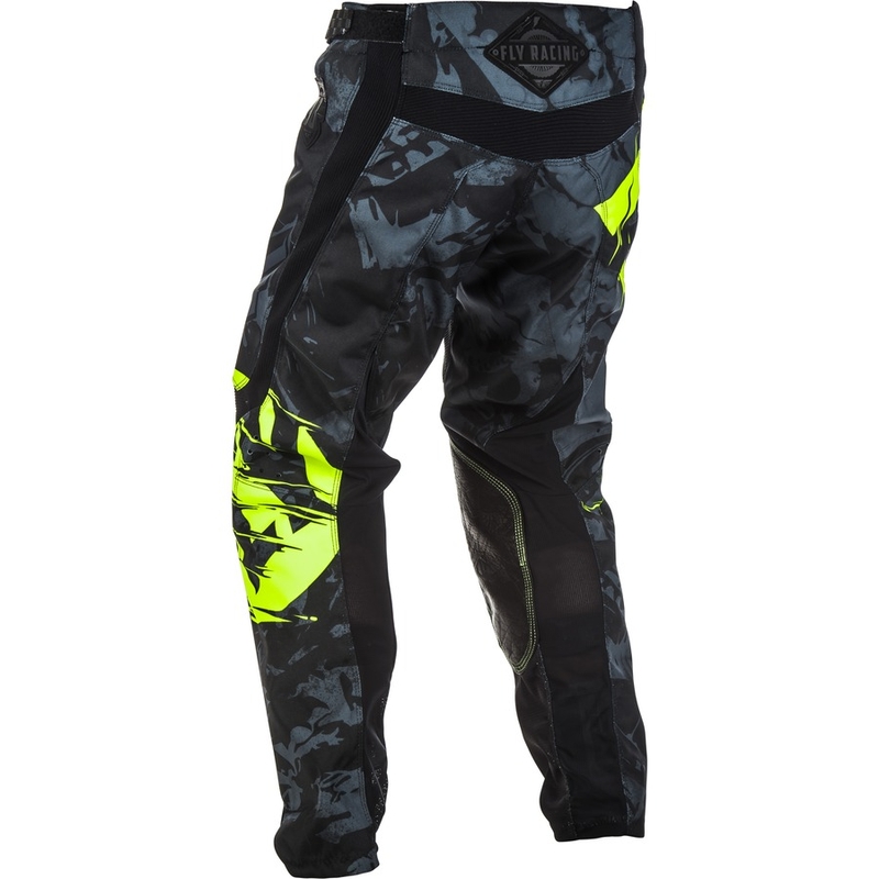 Pantaloni motocross FLY Racing Kinetic OUTLAW 2018 - SUA negru-fluo galben