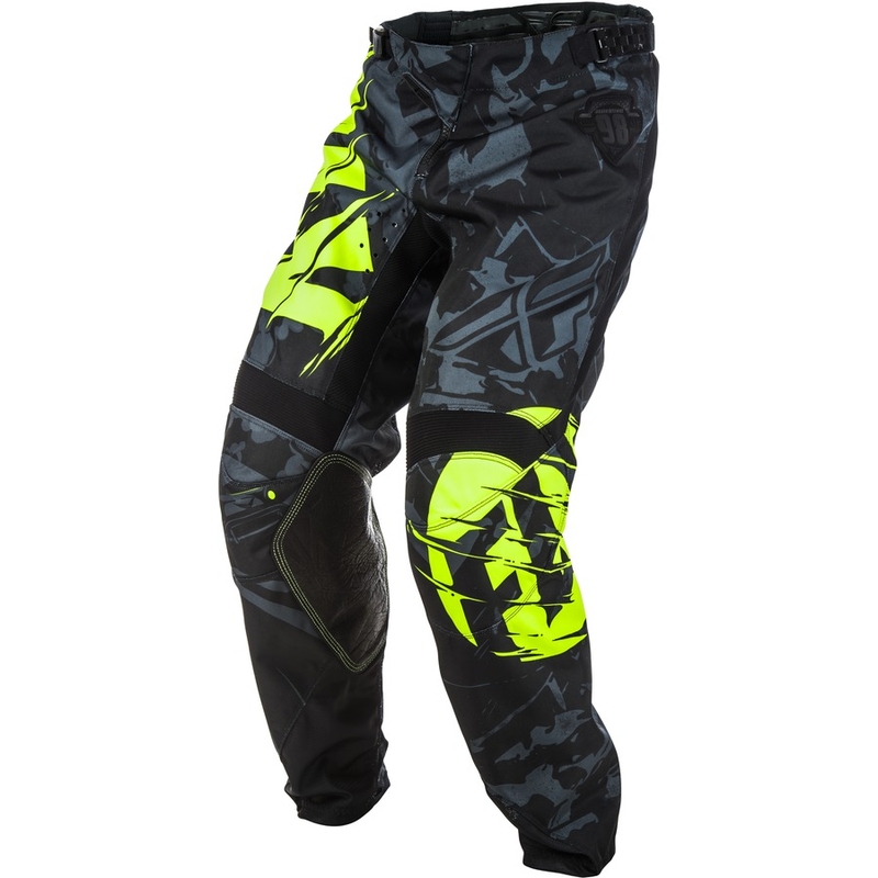 Pantaloni motocross FLY Racing Kinetic OUTLAW 2018 - SUA negru-fluo galben