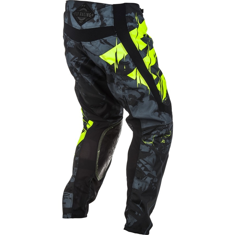 Pantaloni motocross FLY Racing Kinetic OUTLAW 2018 - SUA negru-fluo galben