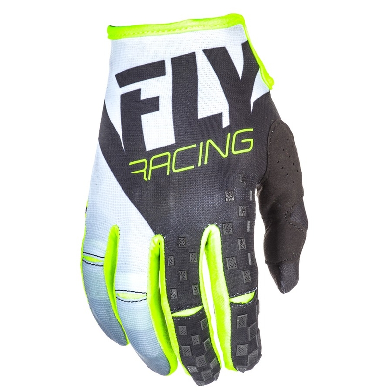 Mănuși de motocross FLY Racing Kinetic 2018 - USA negru-alb-alb-galben-fluo