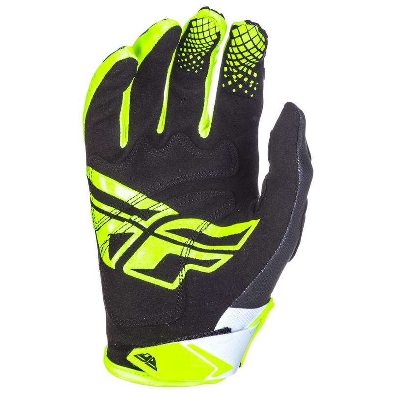Mănuși de motocross FLY Racing Kinetic 2018 - USA negru-alb-alb-galben-fluo