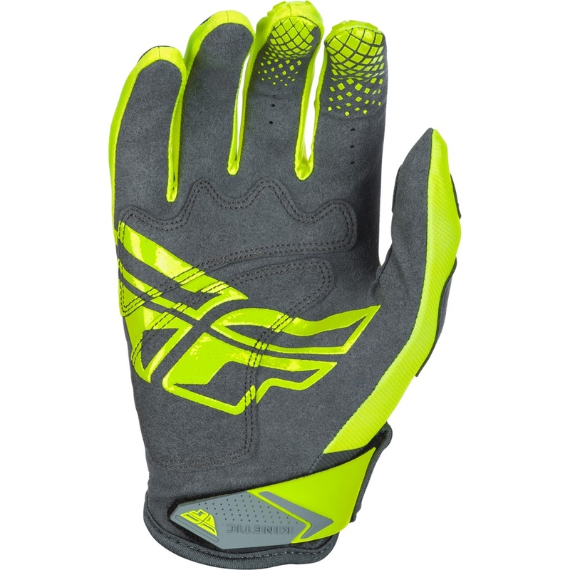 Mănuși de motocross FLY Racing Kinetic 2018 - USA gri-galben-fluo