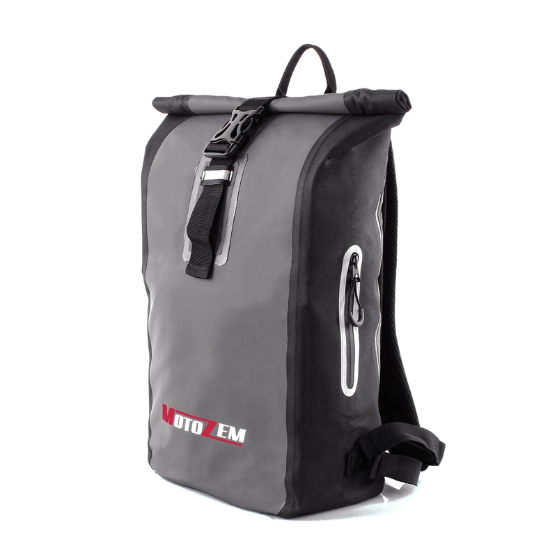 MotoZem rucsac impermeabil negru-gri