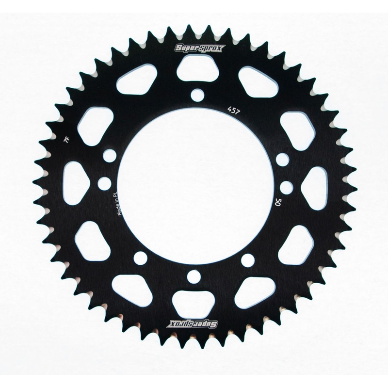 Rear ALU sprocket SUPERSPROX Negru 50T, 420