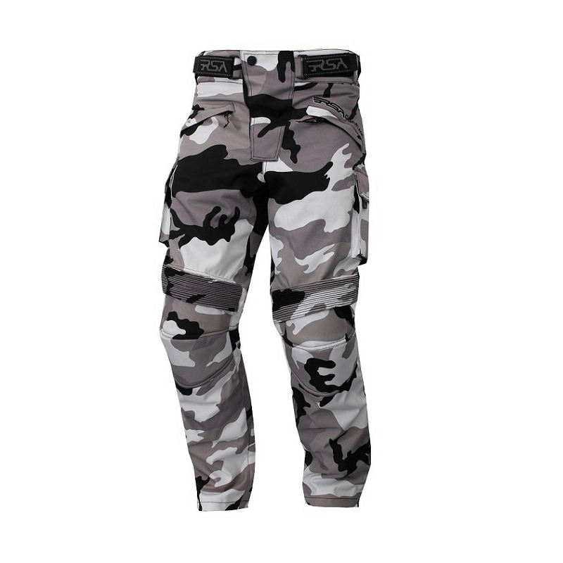 Pantaloni moto RSA Camuflaj gri výprodej lichidare