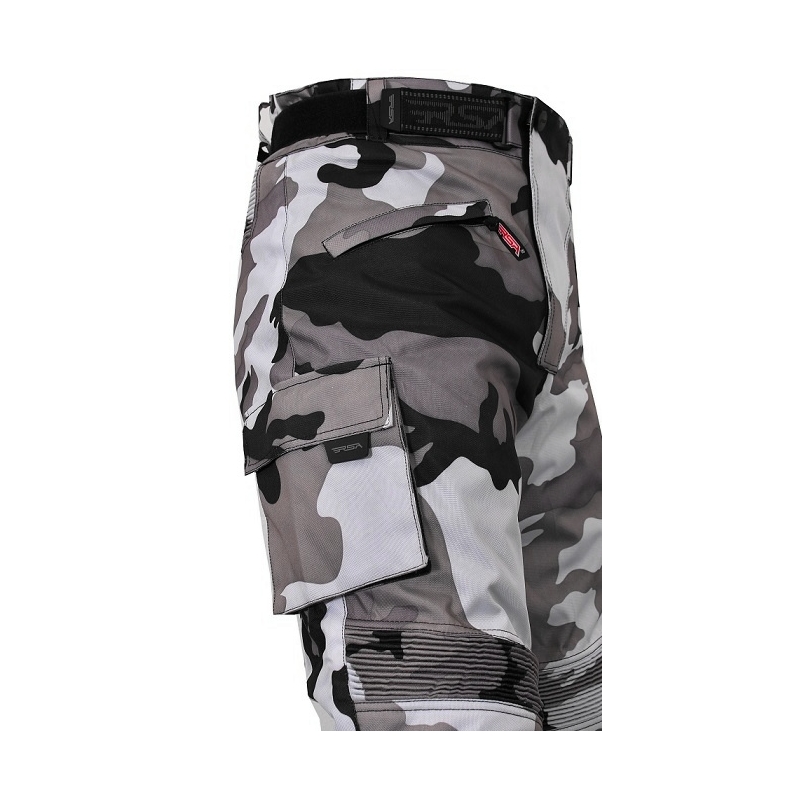 Pantaloni moto RSA Camuflaj gri výprodej lichidare