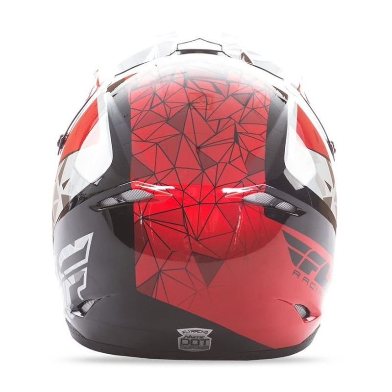 Casca de motocross pentru copii FLY Racing Kinetic CRUX - USA roșu-alb-negru lichidare