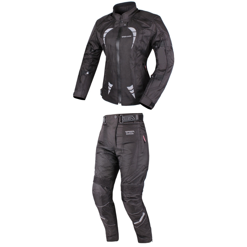 Costum de motocicletă pentru femei RSA Queen negru lichidare