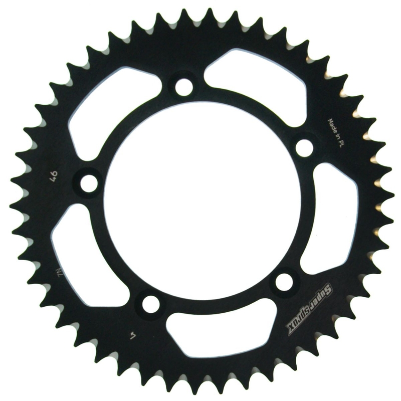 Rear ALU sprocket SUPERSPROX Negru 46T, 420