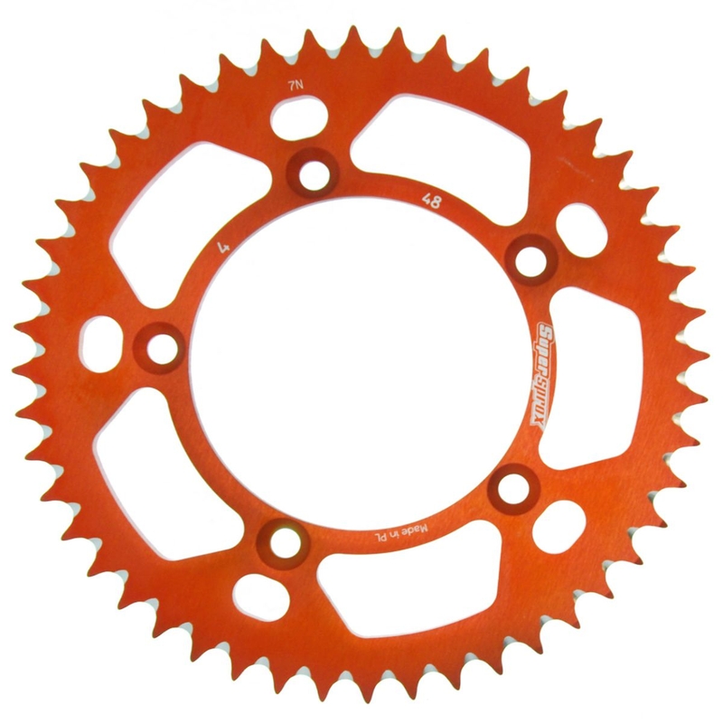 Rear ALU sprocket SUPERSPROX portocaliu 48T, 420