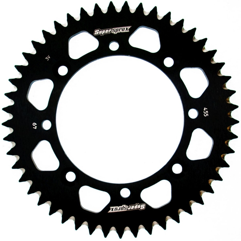 Rear ALU sprocket SUPERSPROX Negru 49T, 420