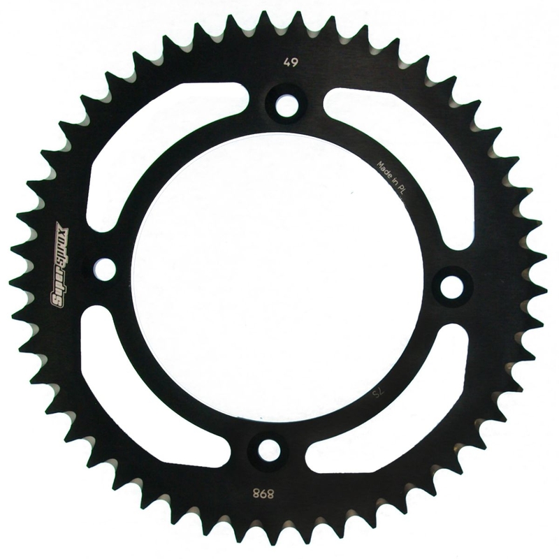 Rear ALU sprocket SUPERSPROX Negru 49T, 428