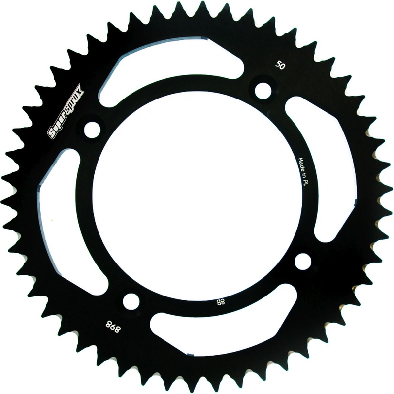 Rear ALU sprocket SUPERSPROX Negru 50T, 428