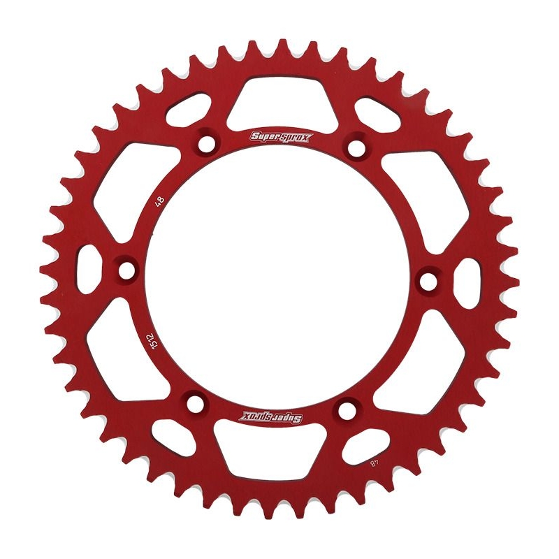 Rear ALU sprocket SUPERSPROX Rosu 48T, 520