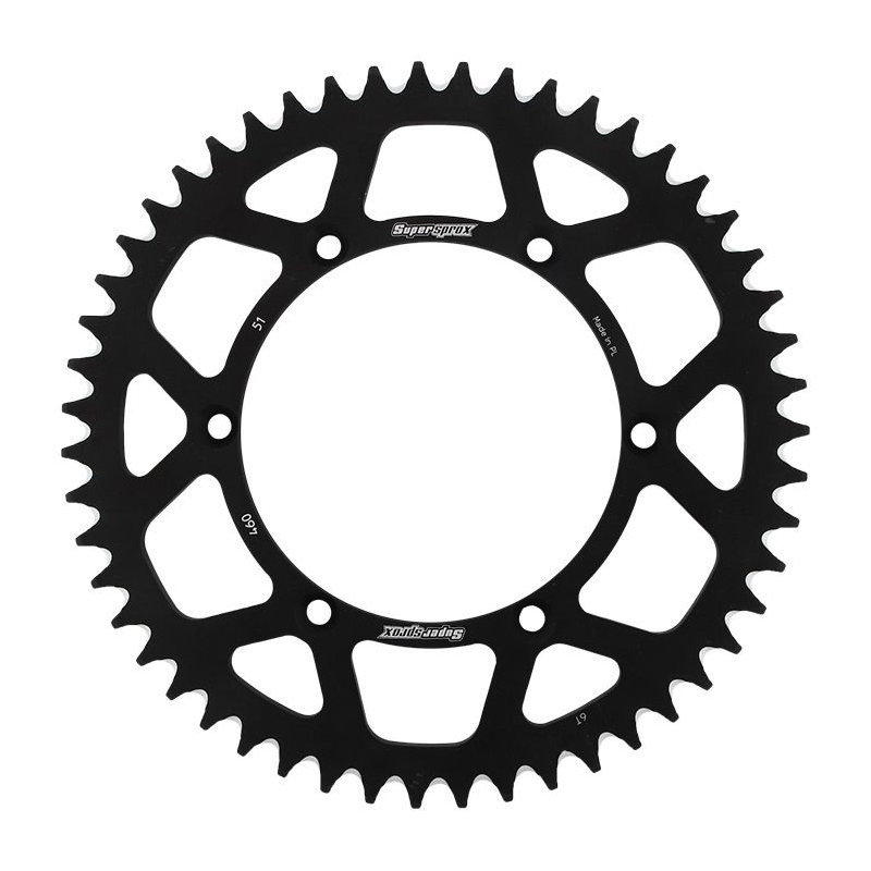 Rear ALU sprocket SUPERSPROX Negru 51T, 520
