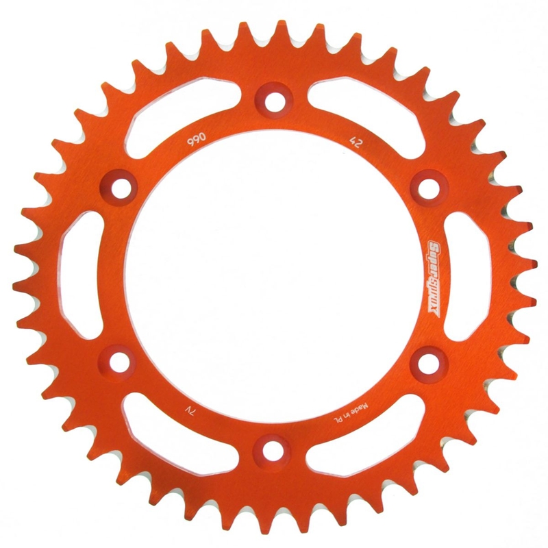 Rear ALU sprocket SUPERSPROX portocaliu 42T, 520