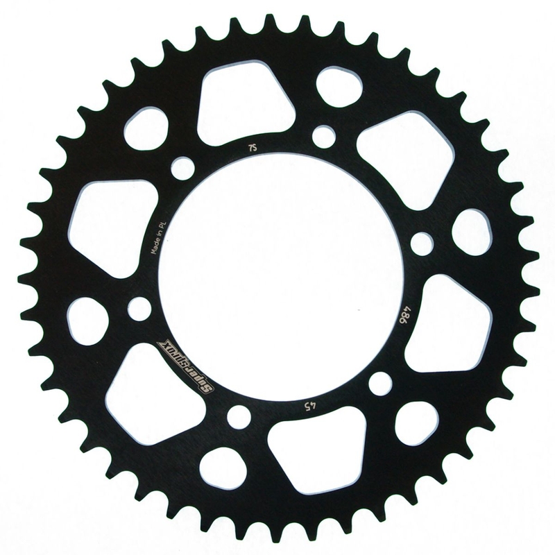 Rear ALU sprocket SUPERSPROX Negru 45T, 520