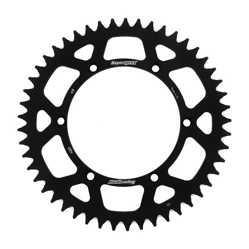 Rear ALU sprocket SUPERSPROX Negru 49T, 520