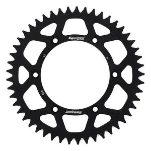 Rear ALU sprocket SUPERSPROX RAL-808:49-BLK Negru 49T, 520