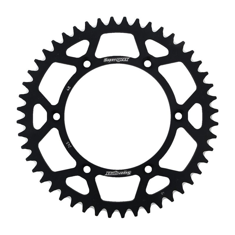 Rear ALU sprocket SUPERSPROX Negru 48T, 520