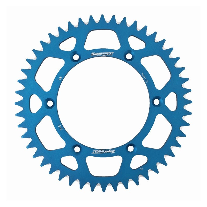 Rear ALU sprocket SUPERSPROX Albastru 48T, 520