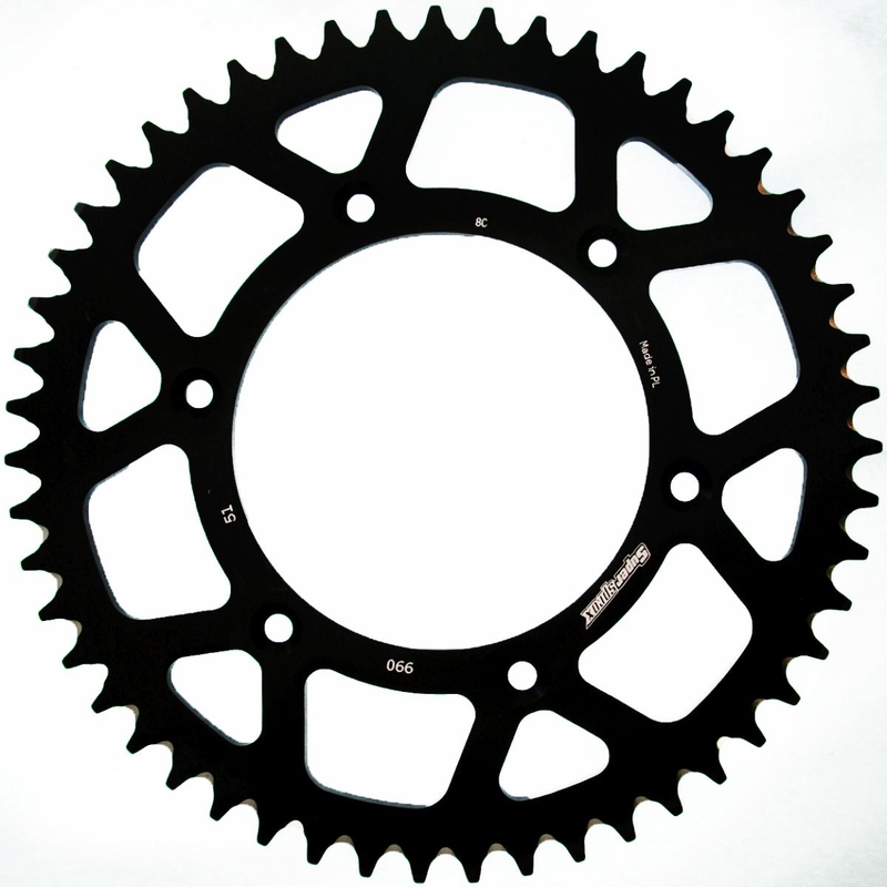 Rear ALU sprocket SUPERSPROX Negru 51T, 520