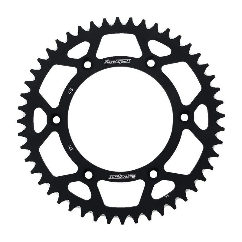Rear ALU sprocket SUPERSPROX Negru 48T, 520