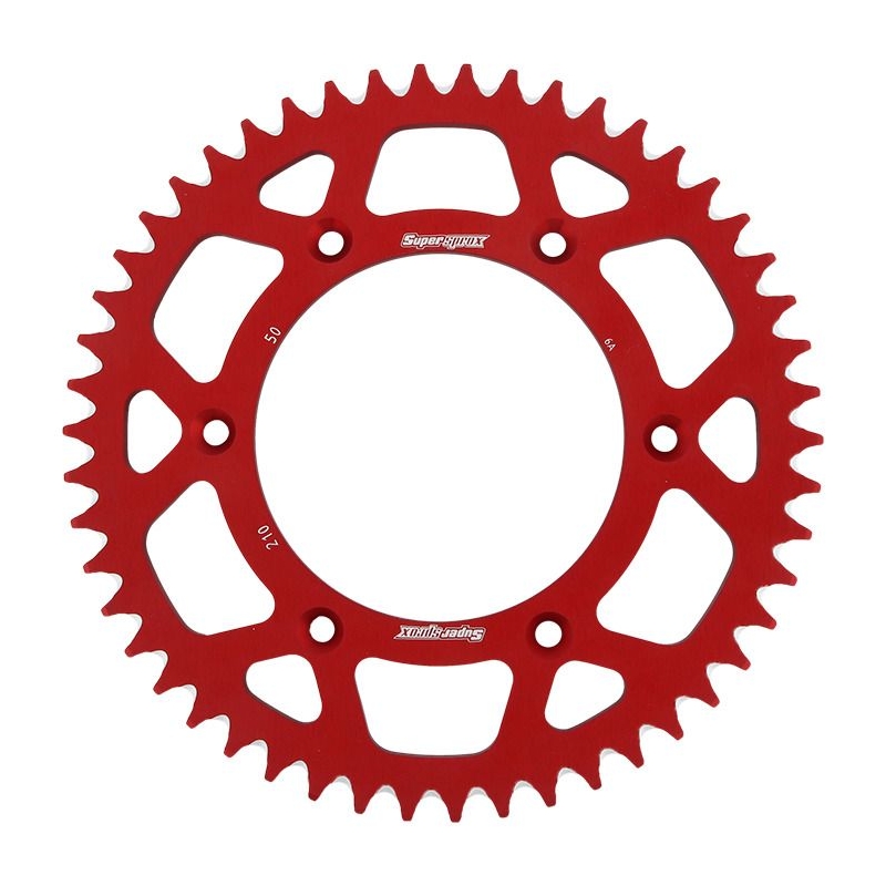 Rear ALU sprocket SUPERSPROX Rosu 50T, 520
