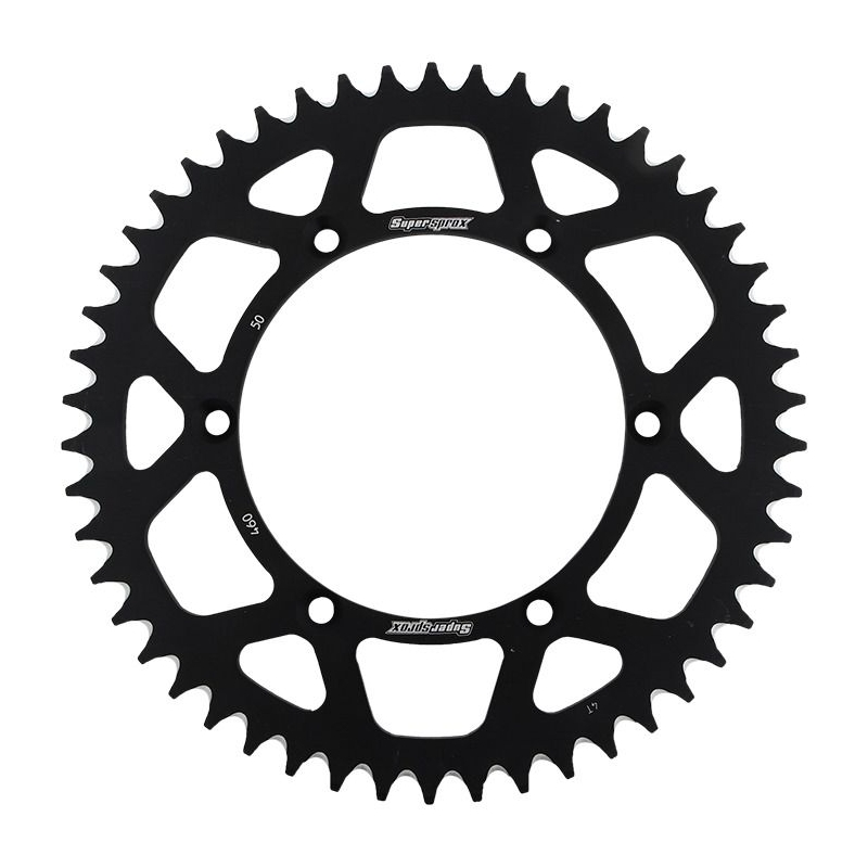 Rear ALU sprocket SUPERSPROX Negru 50T, 520