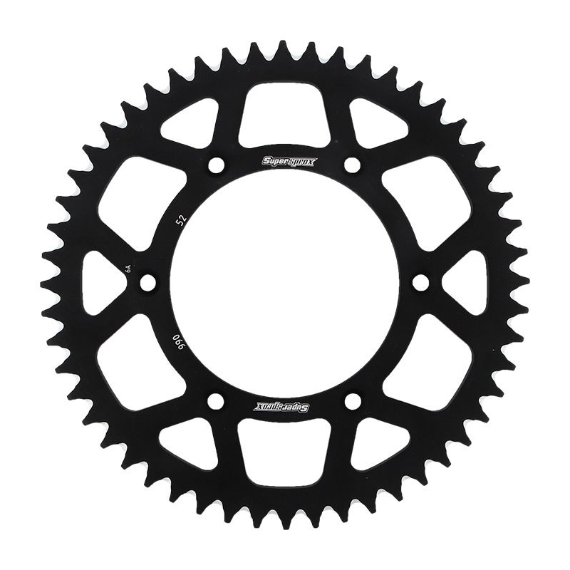 Rear ALU sprocket SUPERSPROX Negru 52T, 520