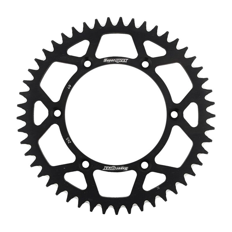 Rear ALU sprocket SUPERSPROX Negru 49T, 520