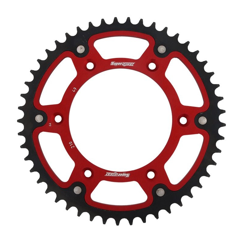 Rear sprocket SUPERSPROX STEALTH Rosu 49T, 520