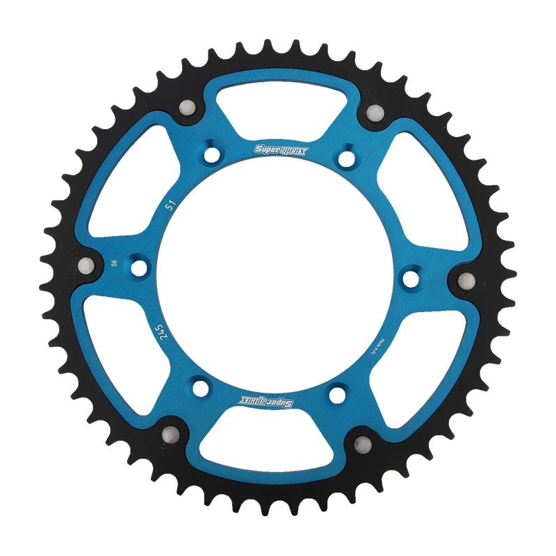 Rear sprocket SUPERSPROX STEALTH Albastru 51T, 520