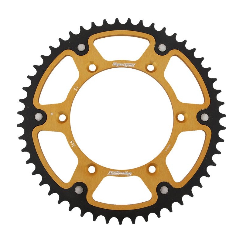 Rear sprocket SUPERSPROX STEALTH auriu 51T, 520