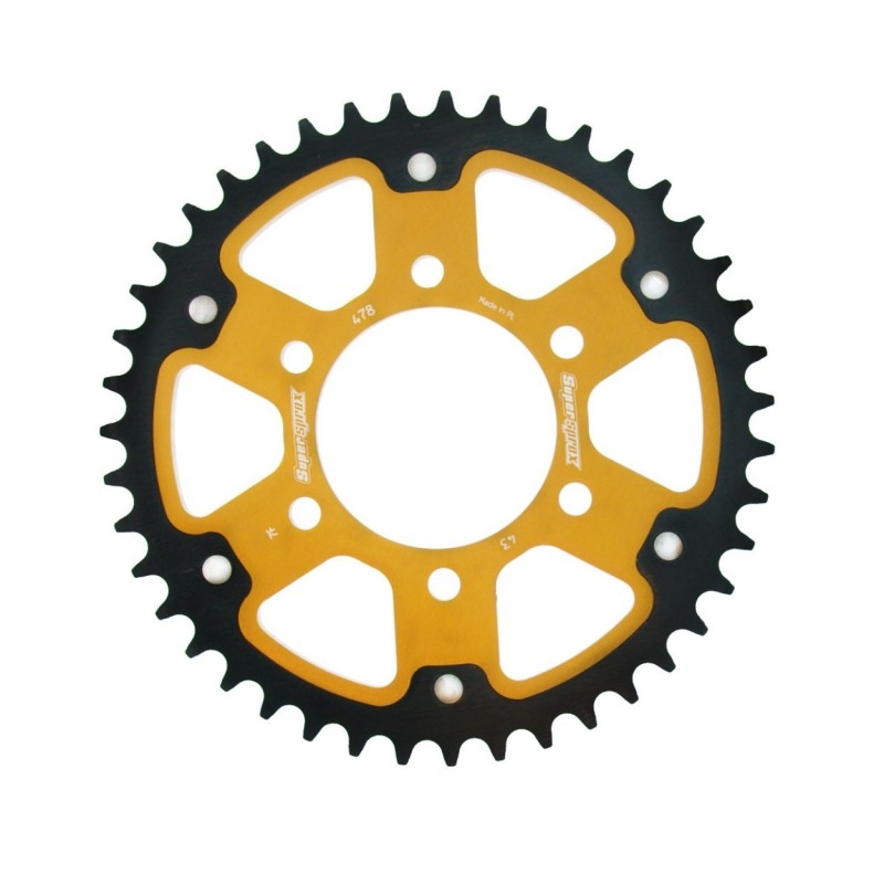 Rear sprocket SUPERSPROX STEALTH auriu 43T, 520